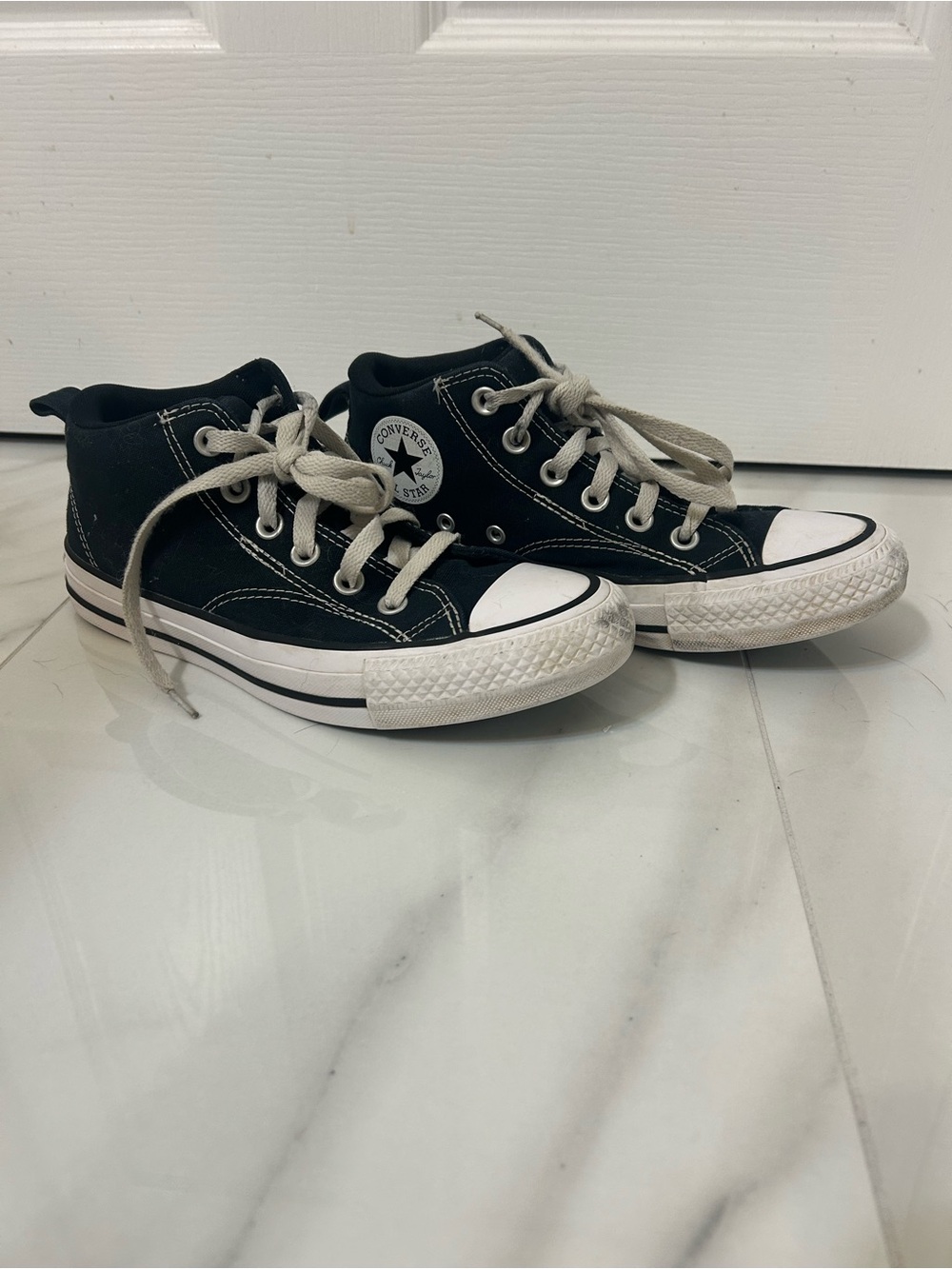 Converse Kids Black and White Canvas High-Top Sneakers